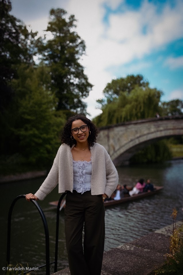 Portrait photo of Paulina Pimentel-Mora standing by King's College Bridge