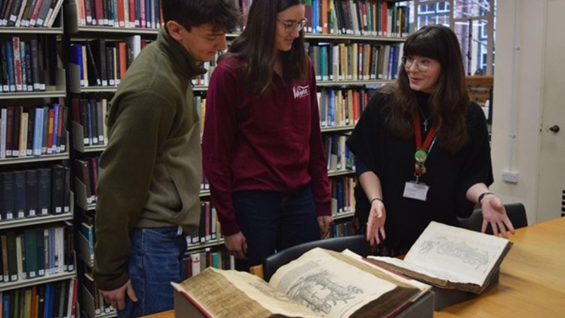Liz White showing off her favourite books