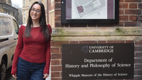Sophie Tallon standing in front of the HPS Building