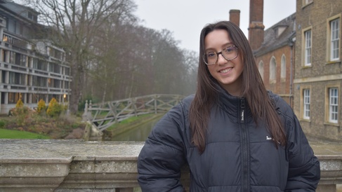 Sophie Tallon standing on a bridge.