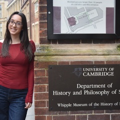 Sophie Tallon standing in front of the HPS Building